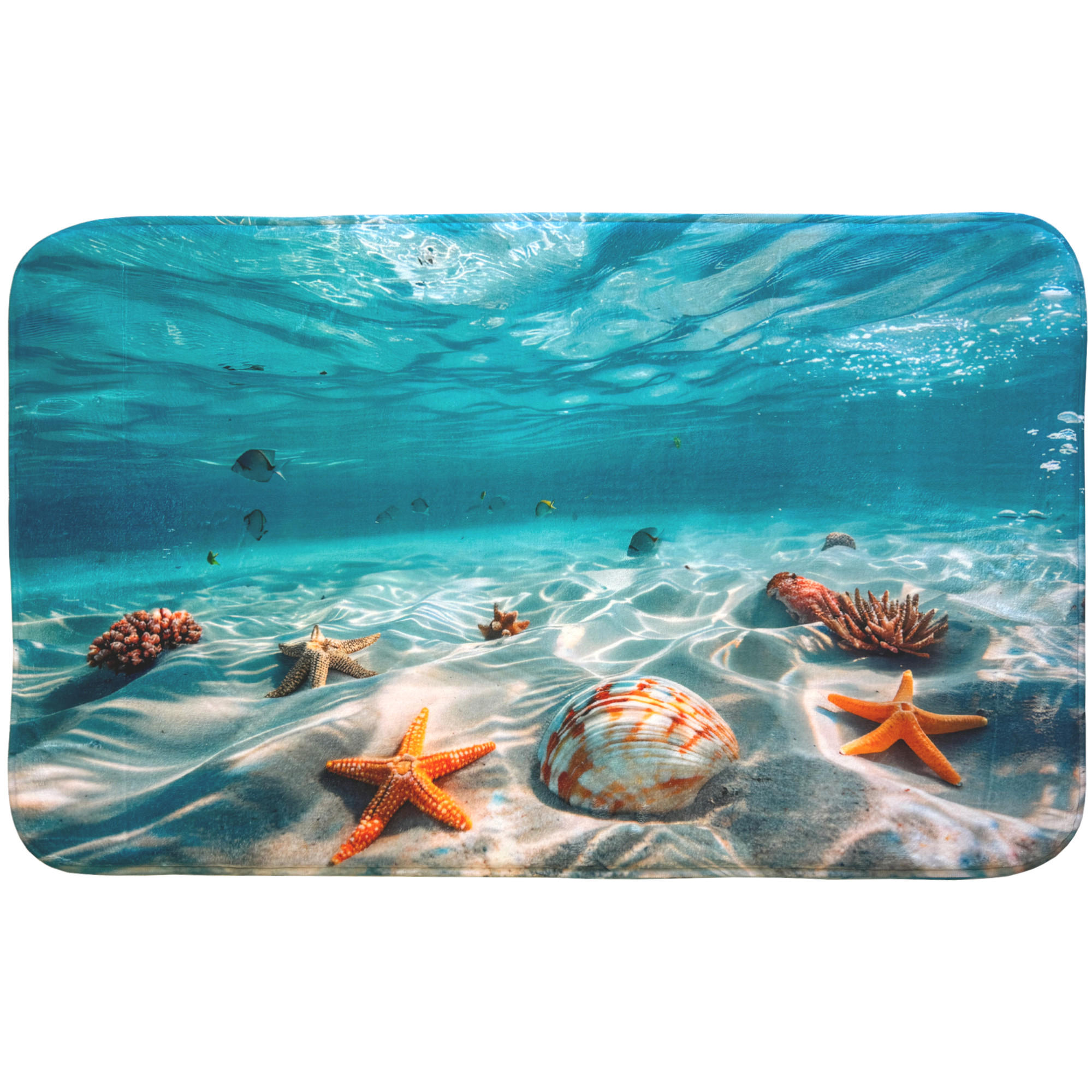 BADTEPPICH Waterworld 50 x 80 cm - Blau, Textil (50/80cm) - Sanilo