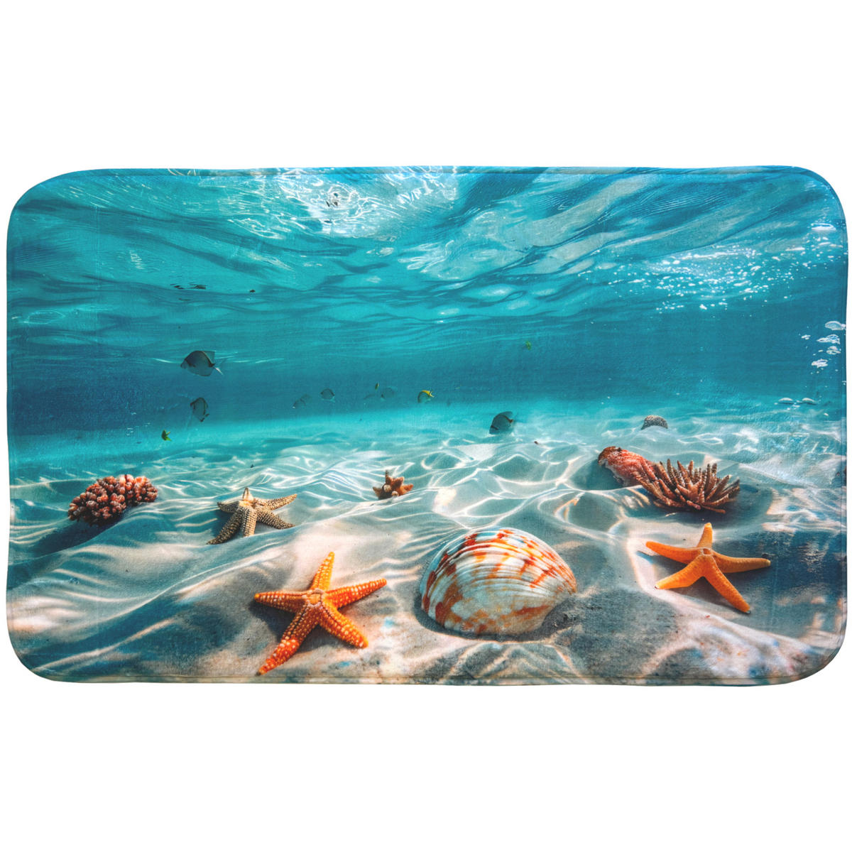 BADTEPPICH Waterworld 50 x 80 cm - Blau, Textil (50/80cm) - Sanilo