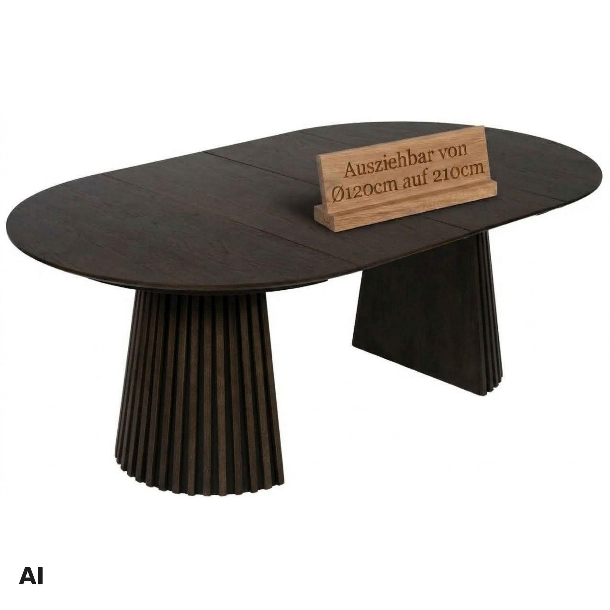 ESSTISCH Barletta ausziehbar FSC®100% - Dunkelbraun, Eichenholz/Holz (210/120/76cm) - Mr. Deko