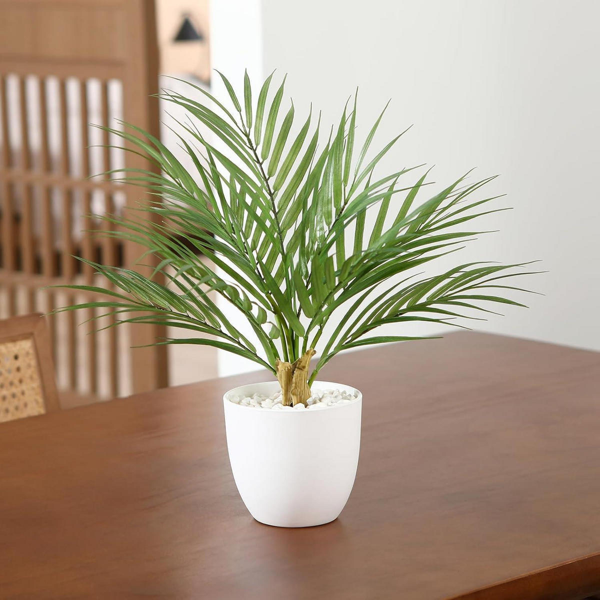 KUNSTPFLANZE Areca Palme 40 cm - Grün, Kunststoff (11.9cm)