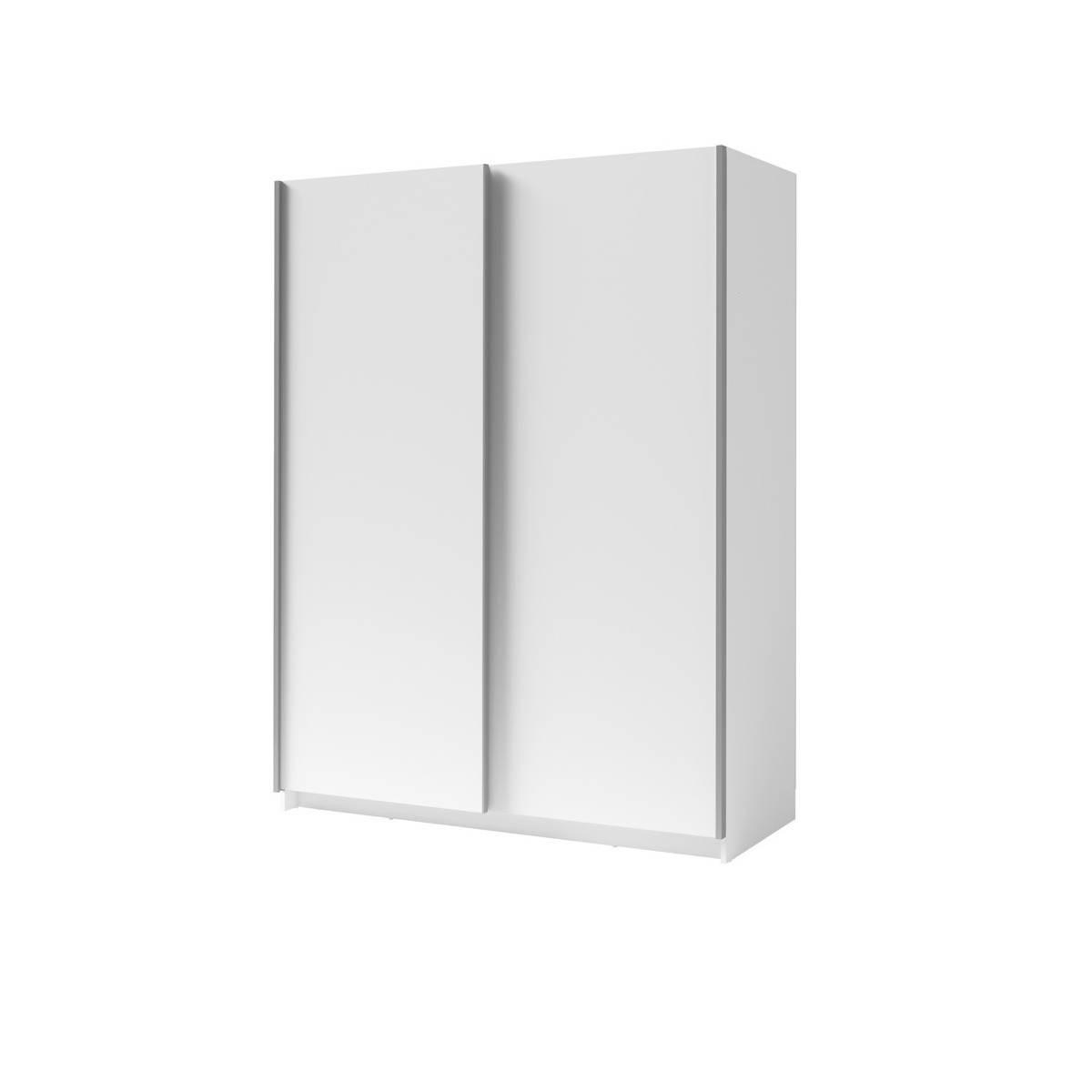 SCHIEBETÜRENSCHRANK GAVERO 11 - 180,6×198,5×62 cm ohne Spiegel Weiß - Weiß, Holz/Holzwerkstoff (108.6/198.5/62cm) - Milaros Markt