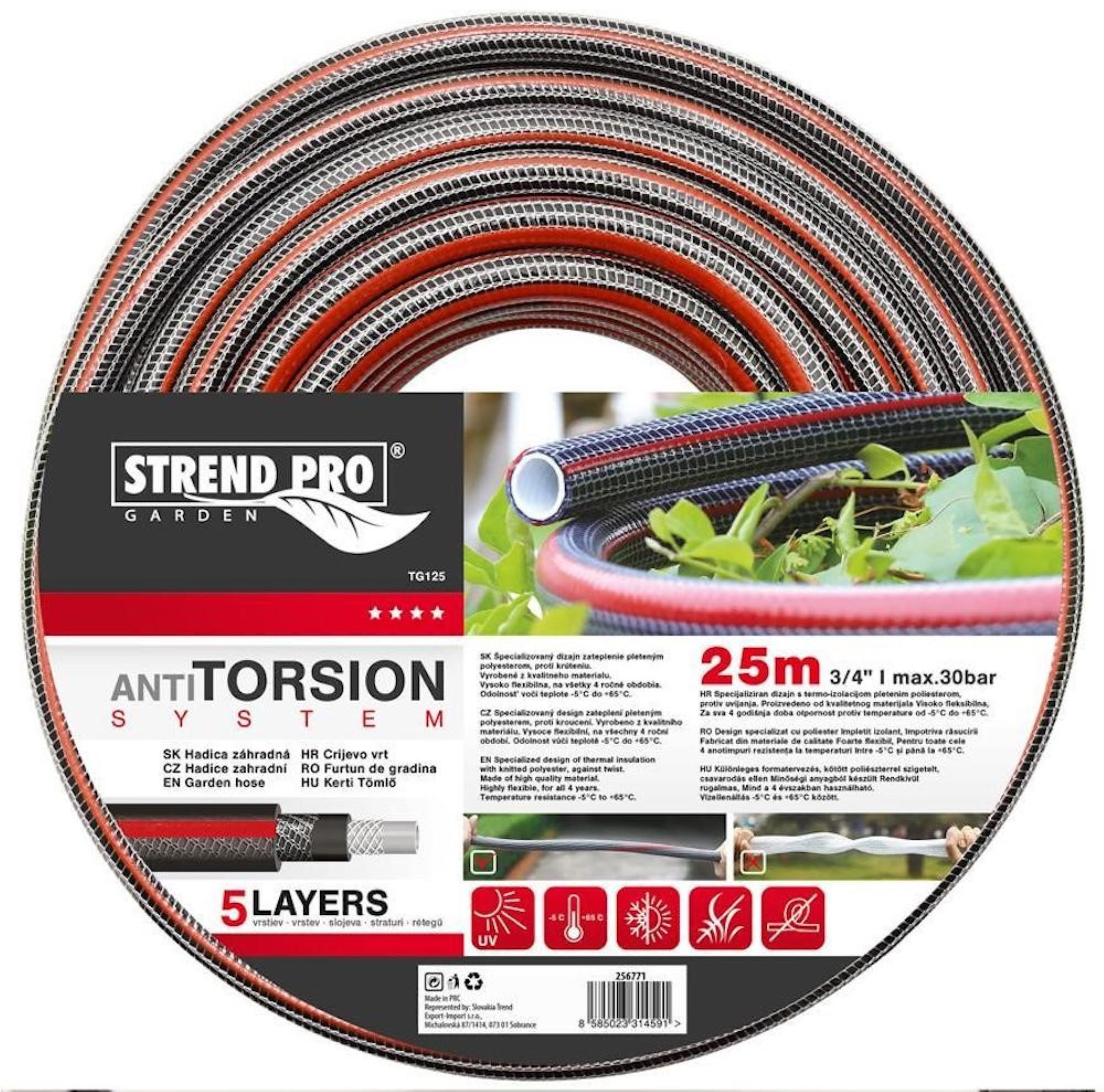 GARTENSCHLAUCH St. Anti-Torsion 19, 3/4", L-25m, Silver Pro - Schwarz, Kunststoff (250cm) - PROREGAL