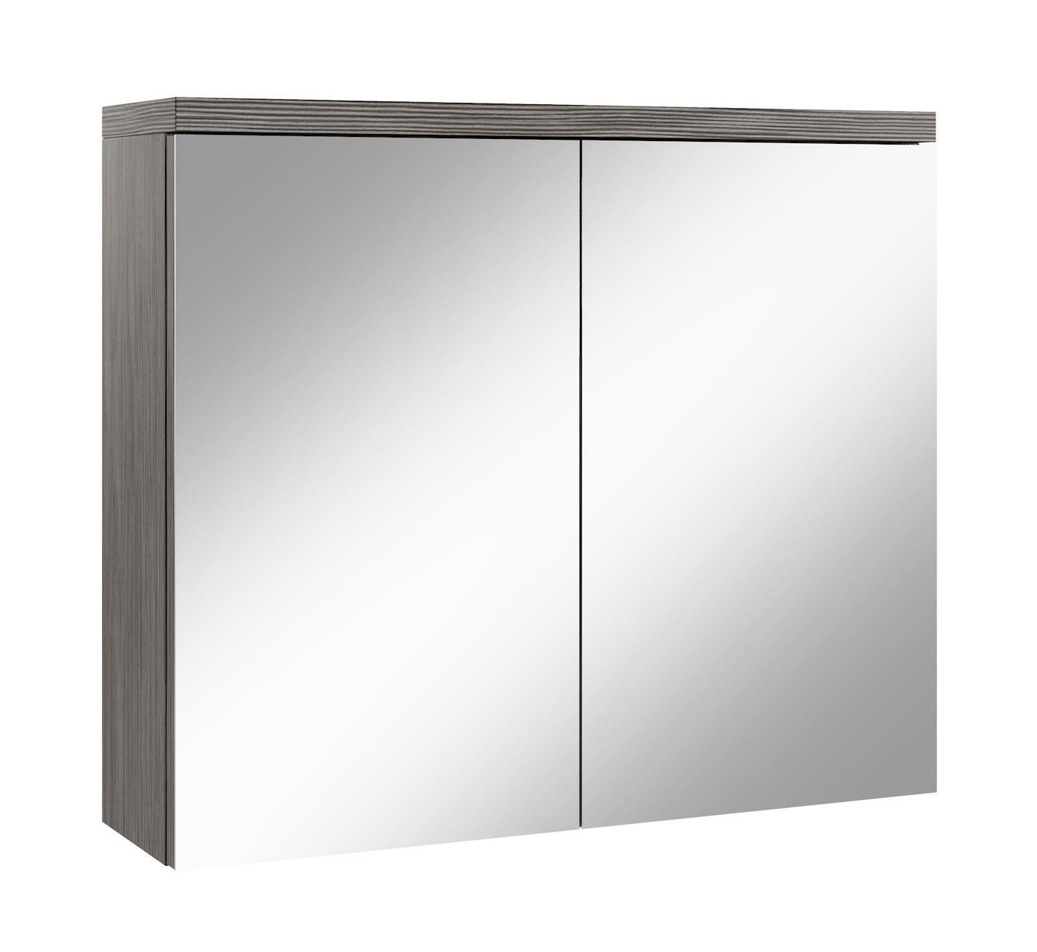 SPIEGELSCHRANK Toledo Grau Eiche - 80 x 20 x 60 cm - Eichefarben/Grau, Holz (80/60/20cm) - Badplaats