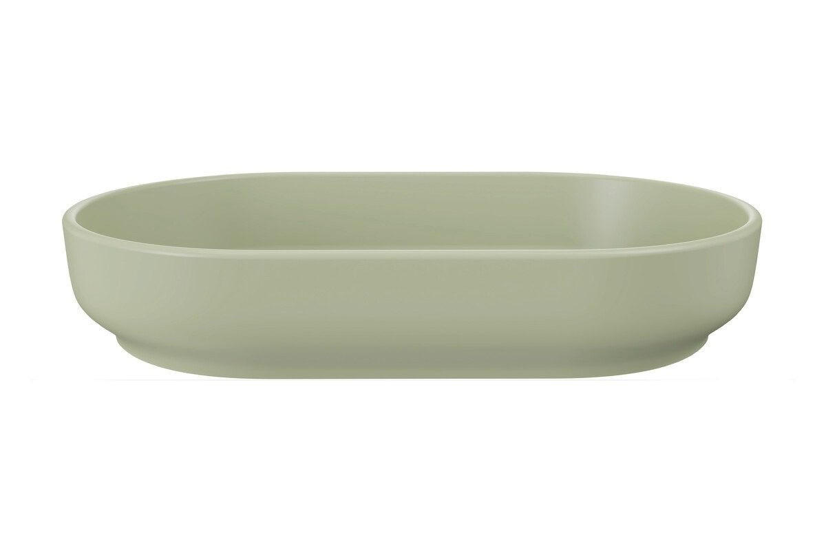 AUFSATZWASCHBECKEN 40 cm - RIVER2 BM288 in Grün/Matt - Grün, Keramik (55/12/35cm)