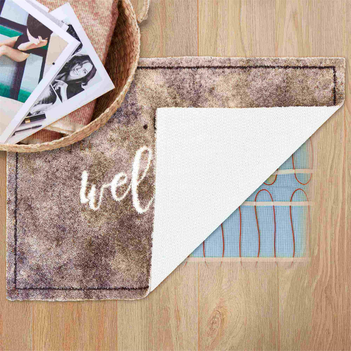 FUSSMATTE WASCHBAR PURE & SOFT - Hellbraun, Textil (50/70cm) - Astra