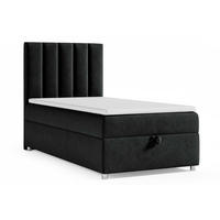BOXBETT mit Bettkasten Trinity K10-SINGLE Bonellfederkern inkl. Topper - Schwarz, Holz/Holzwerkstoff (70/200cm) - Best For Home