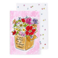 GRUSSKARTE Umzug - Glücksblumen in Bunt - 17 x 11,5cm - Multicolor, Papier (11.5/0.2cm) - Blond Amsterdam