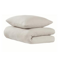 BETTWÄSCHESET Lennox - Musselin - 2-teilig - 135x200cm - Helltaupe - Taupe, Textil (135/200cm) - Uncover by Schiesser