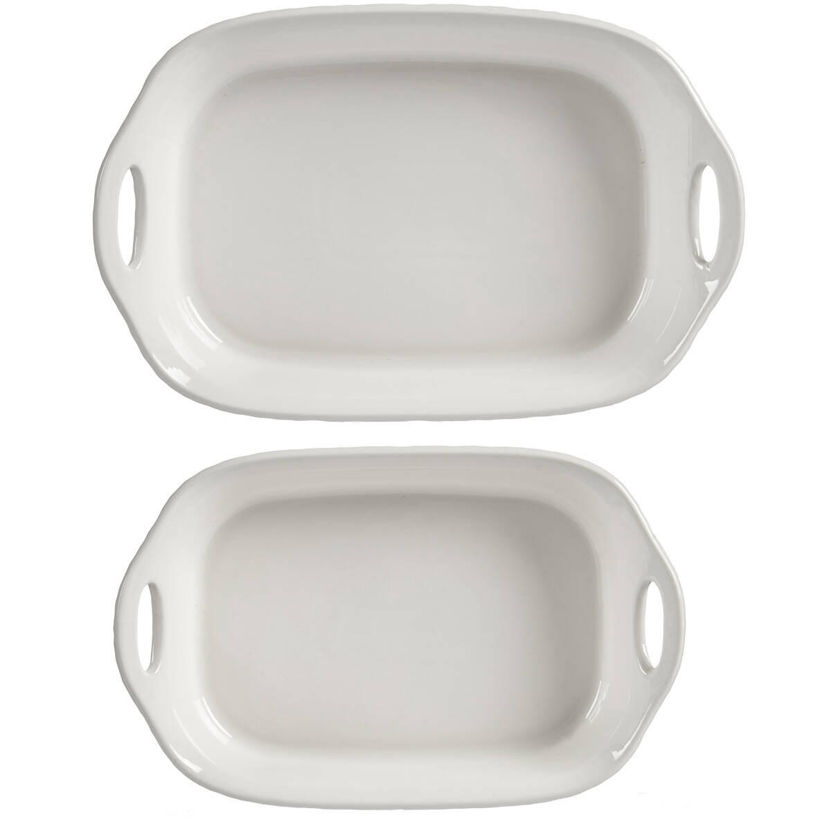 AUFLAUFFORM Porzellan 2er-Set - Weiß, Keramik (35cm) - Vessia