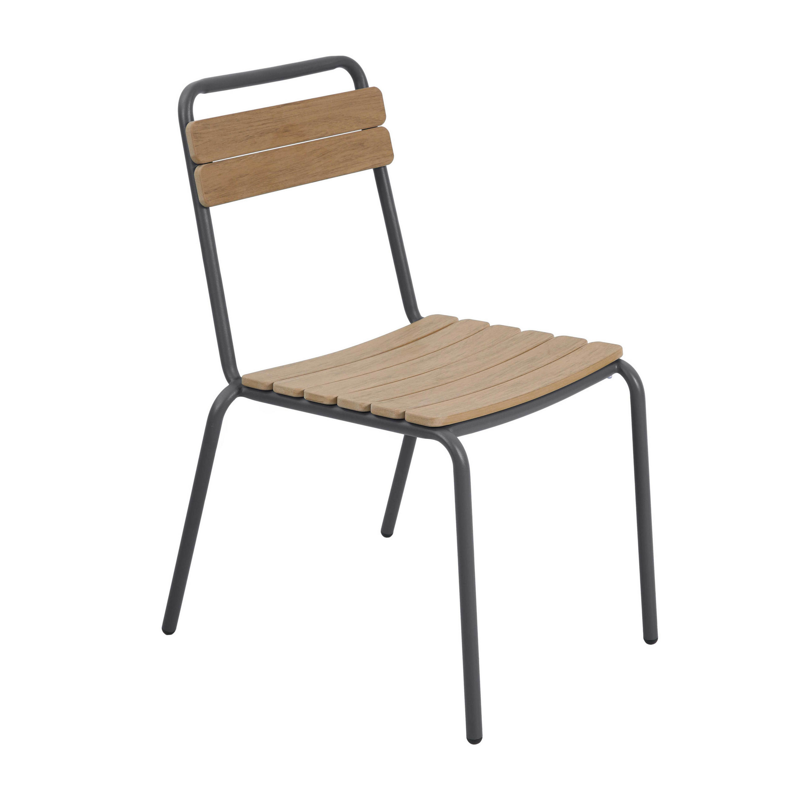 GARTENSTUHL, Anthrazitgrau - Grau, Metall (80/82/59cm) - Oviala