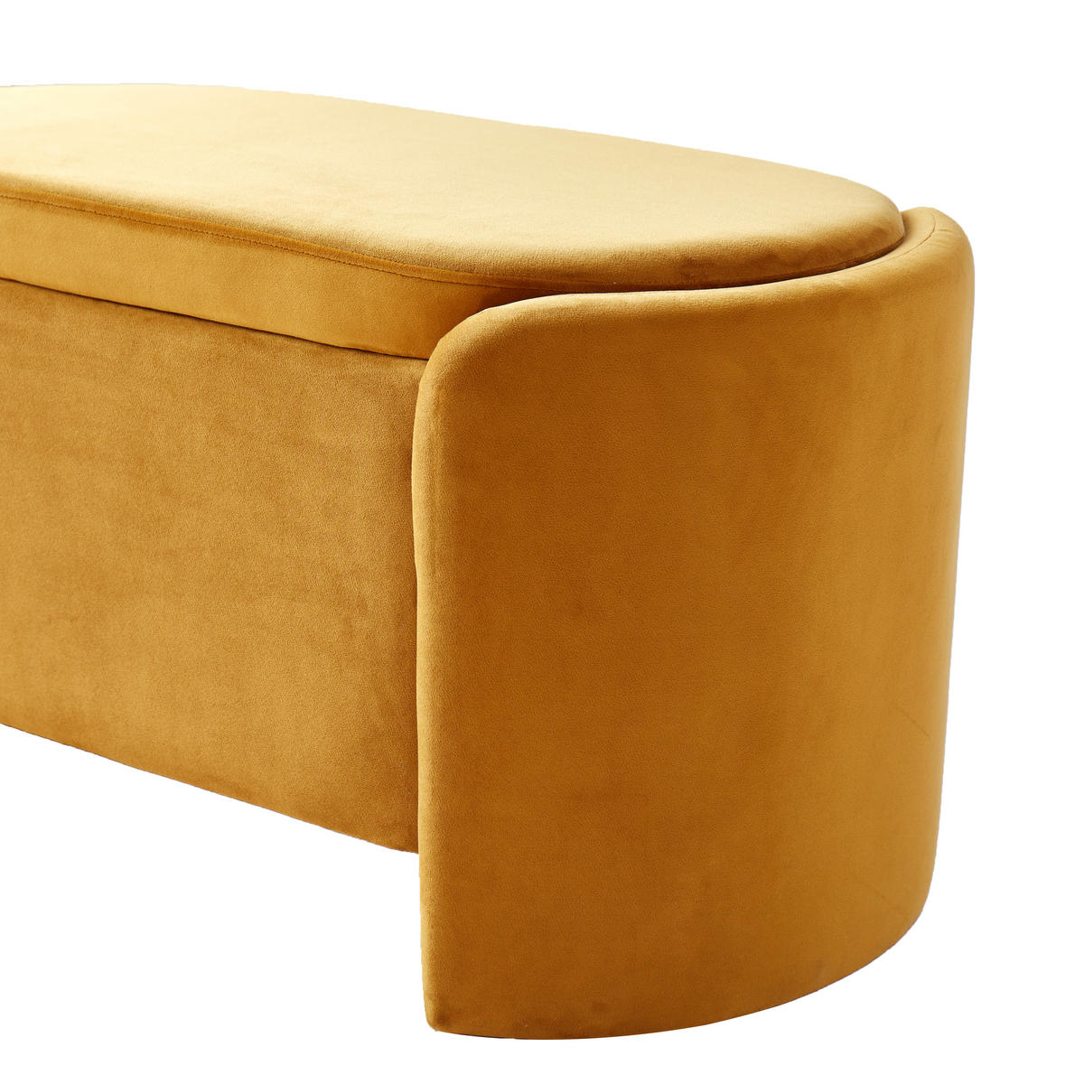SITZBANK Samt Gelb - Gelb, Textil (88/46/45cm) - Nordlys