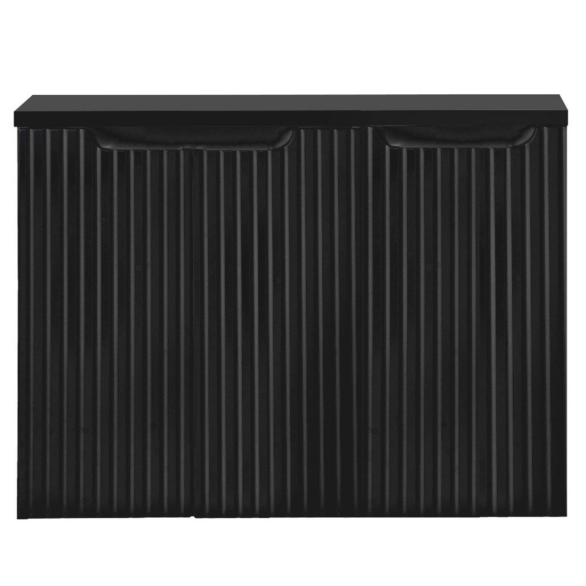 WASCHBECKENSCHRANK Newport-56 - Schwarz, Holzwerkstoff (80/60/40cm) - Lomado