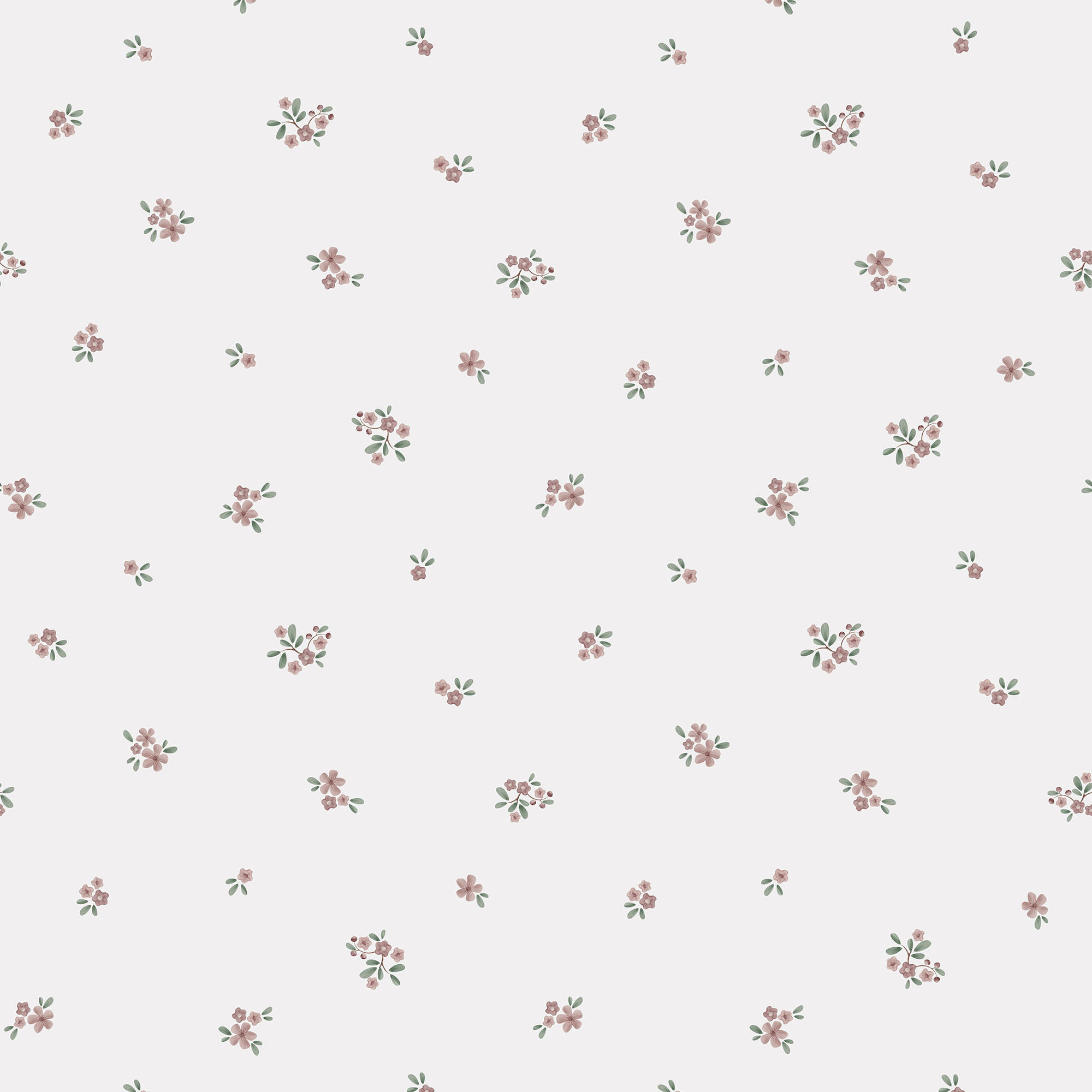VLIESTAPETE Streublüten hellrosa - Pink/Weiß, Papier/Kunststoff (52/1000cm) - Little Dutch