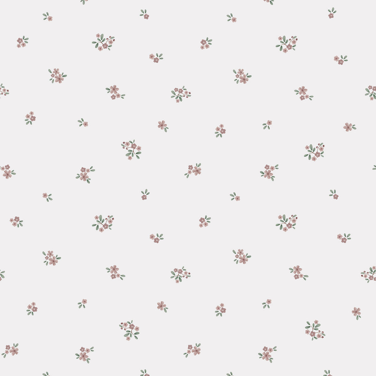 VLIESTAPETE Streublüten hellrosa - Pink/Weiß, Papier/Kunststoff (52/1000cm) - Little Dutch