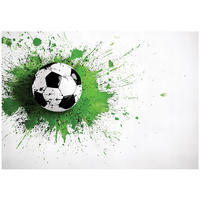 FOTOTAPETE Kinderzimmer Junge Fußball 350x250 - Multicolor, Papier (350/250cm) - Wallarena