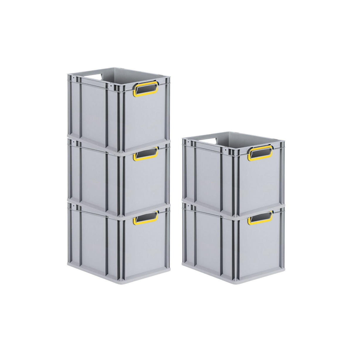 EUROBOX Nextgen Color 32x30x40cm 30 Liter Griffe Gelb Offen - Gelb, Kunststoff (30/32/40cm) - PROREGAL