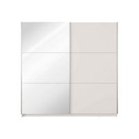 SCHWEBETÜRENSCHRANK ODRIK 200,6/207/55,3cm 2-türig mit Spiegel Weiß - Weiß, Holzwerkstoff (200.6/207/55.3cm) - MASSENO