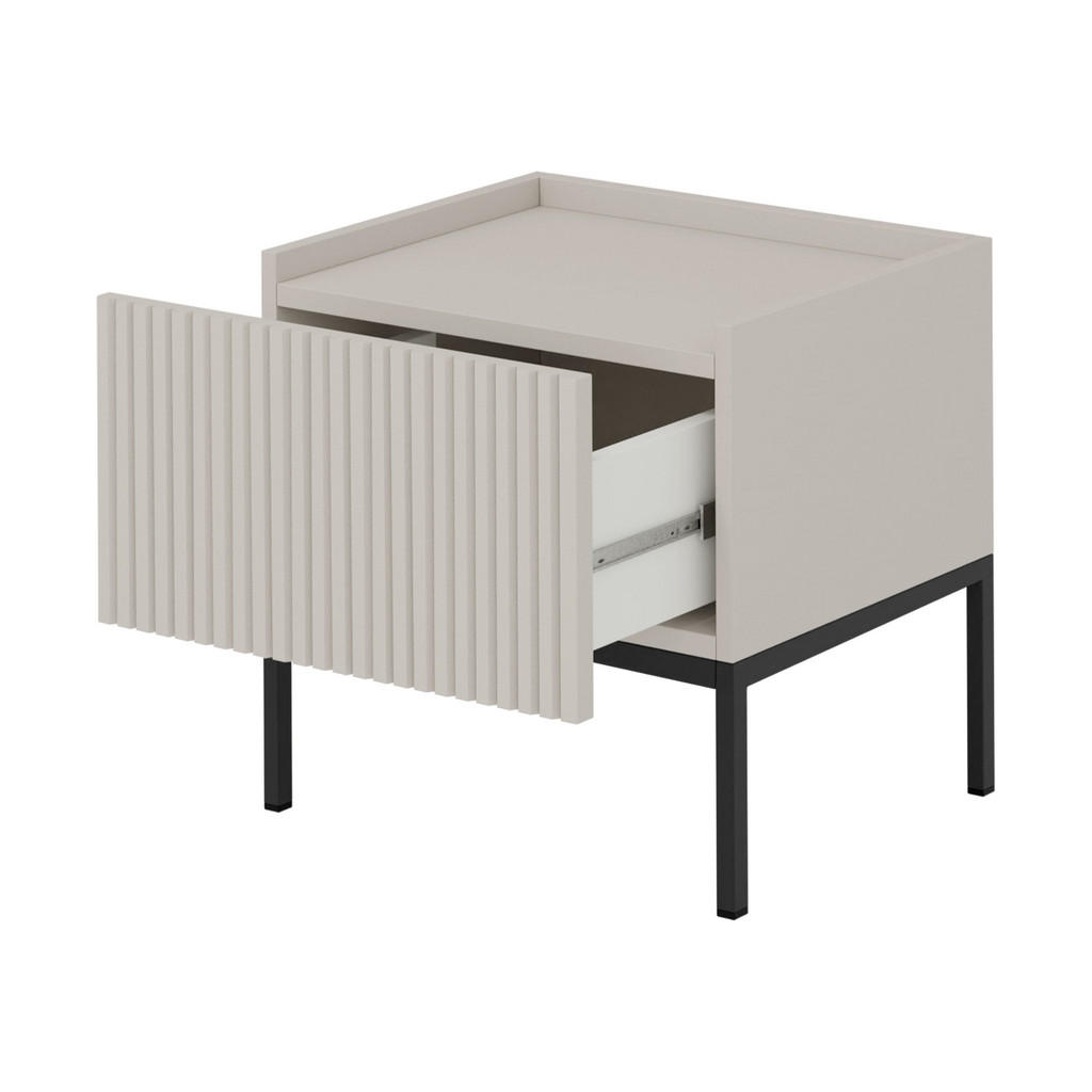 Thumbnail - Mirjan24 Nachttisch, Kaschmir, Holzwerkstoff, 1 Schubladen, Rechteckig, 45x45x42 cm, Schlafzimmer, Nachttische