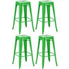 BARHOCKER 4er Set Metall grün - Grün, Metall (43/76/43cm) - CLP