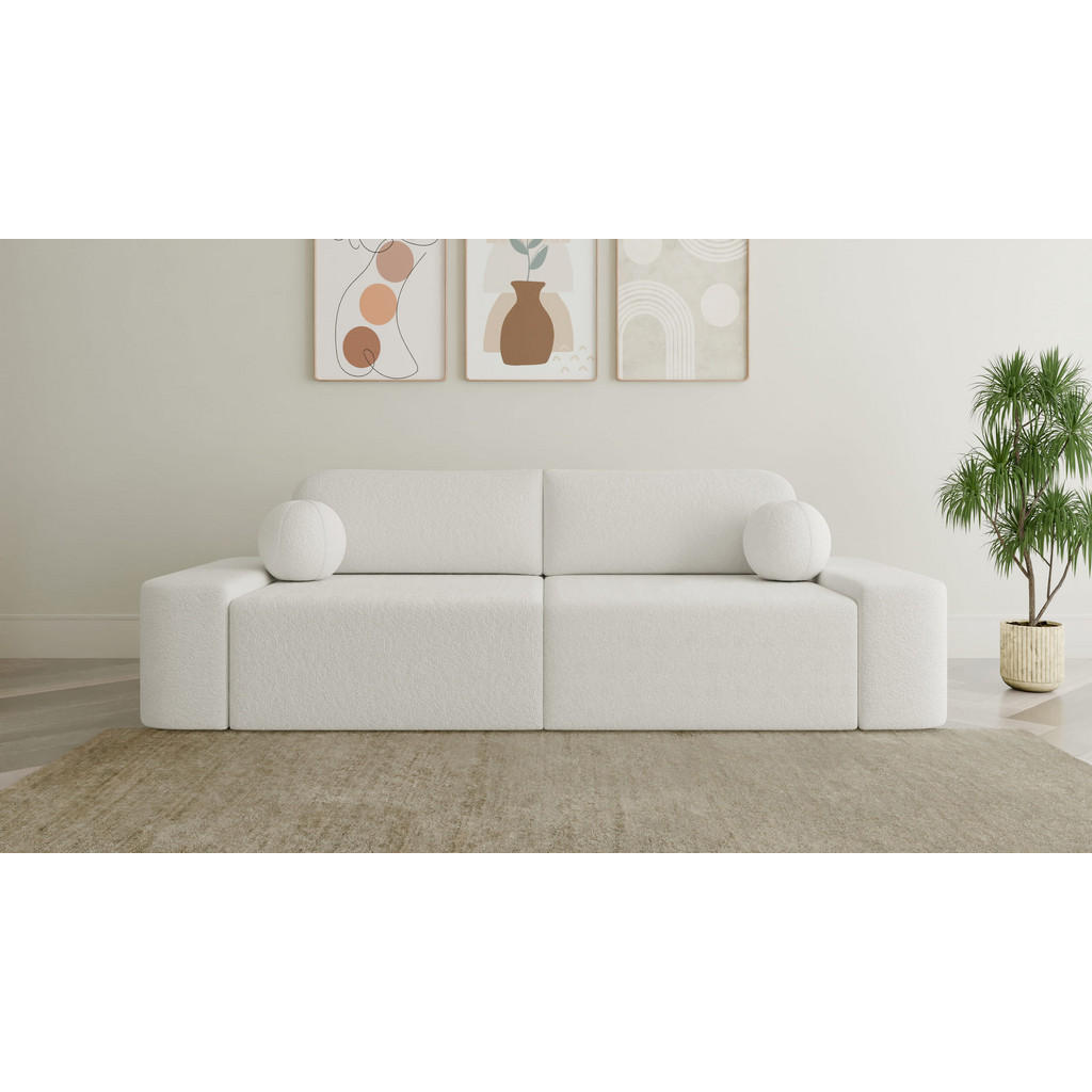 Thumbnail - Sofa, Weiß, Holzwerkstoff, 3-Sitzer, 268x85x110 cm, Wohnzimmer, Sofas & Couches, Sofas, 3-Sitzer Sofas