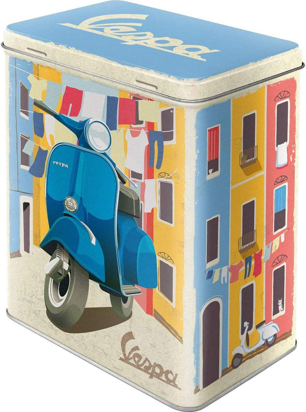 VORRATSDOSE L Vespa Vespa Italian Laundry - Multicolor, Metall (14/20/10cm) - Nostalgic-Art