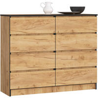 KOMMODE Eiche Craft 99/120/40 - Eiche Wotan, Holzwerkstoff (120/99/40cm) - RAUMHIRSCH FURNITURE