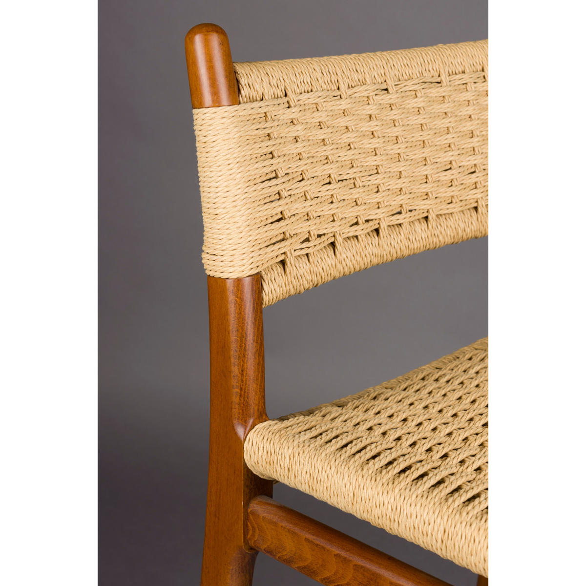 BARHOCKER Cecile Rückenlehne 67,5 cm Walnuss Braun - Braun, Holz (48/95.5/47cm) - Dutchbone