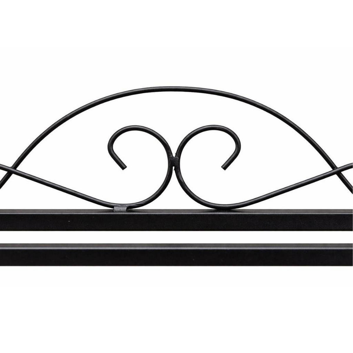 SCHUHREGAL Mi-3 Regal 92cm Schuhschrank Schuhablage Metall Schmiedeeisen - Schwarz, Metall (92/57/30cm) - DanDiBo