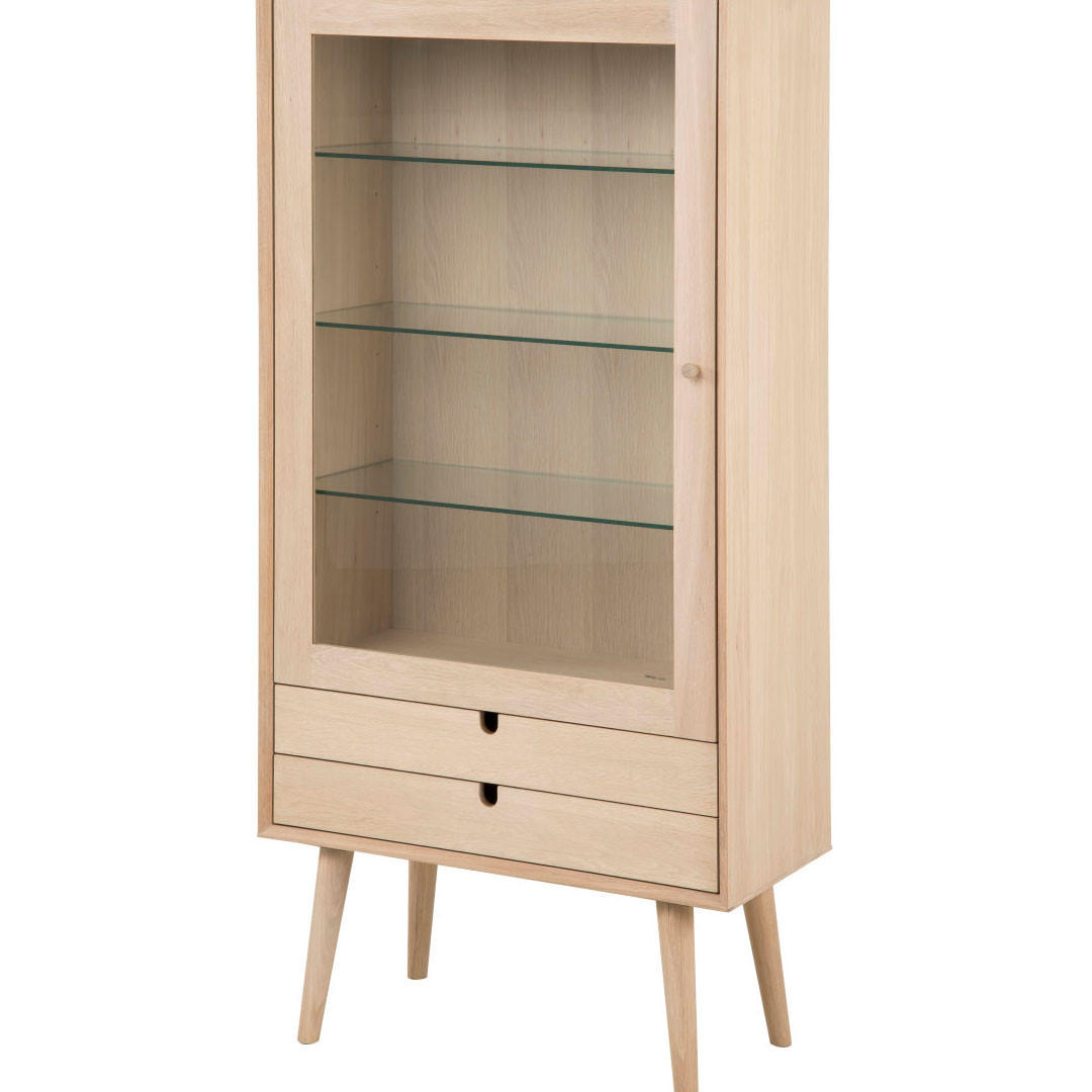 VITRINE Weiß - Weiß, Holz (72/143/36cm) - ebuy24