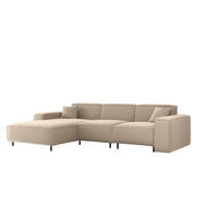 ECKSOFA Gloria In Tiffani - Beige, Holzwerkstoff/Textil (165/266cm) - Fun Möbel