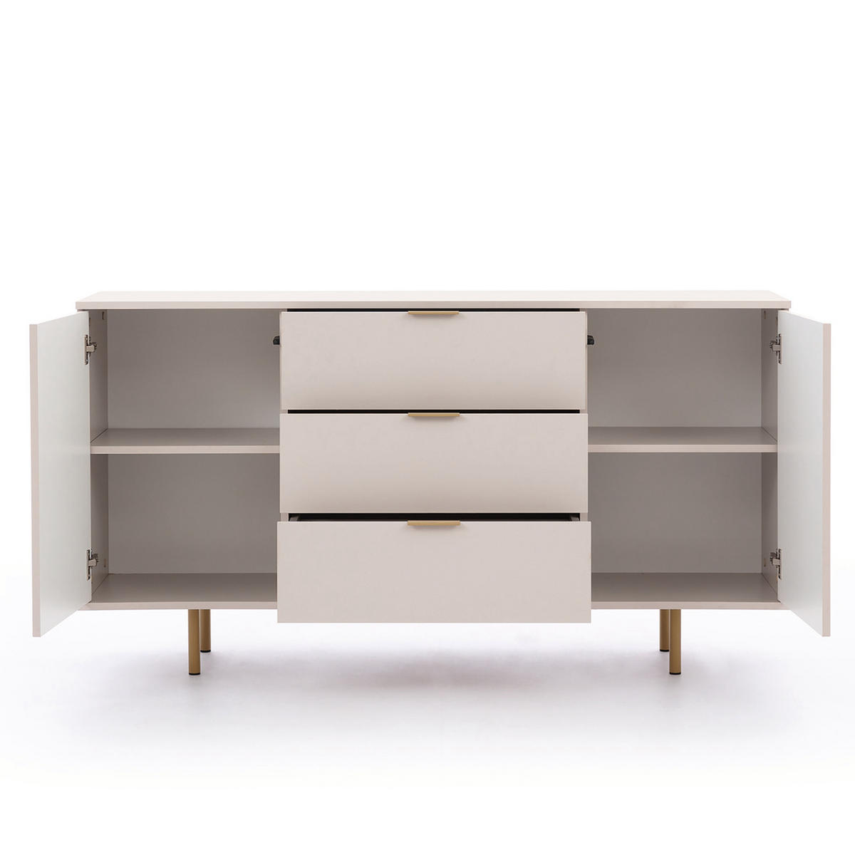 SIDEBOARD Bianco Kaschmir - Kaschmir, Holzwerkstoff (150/80/41cm) - Bettso