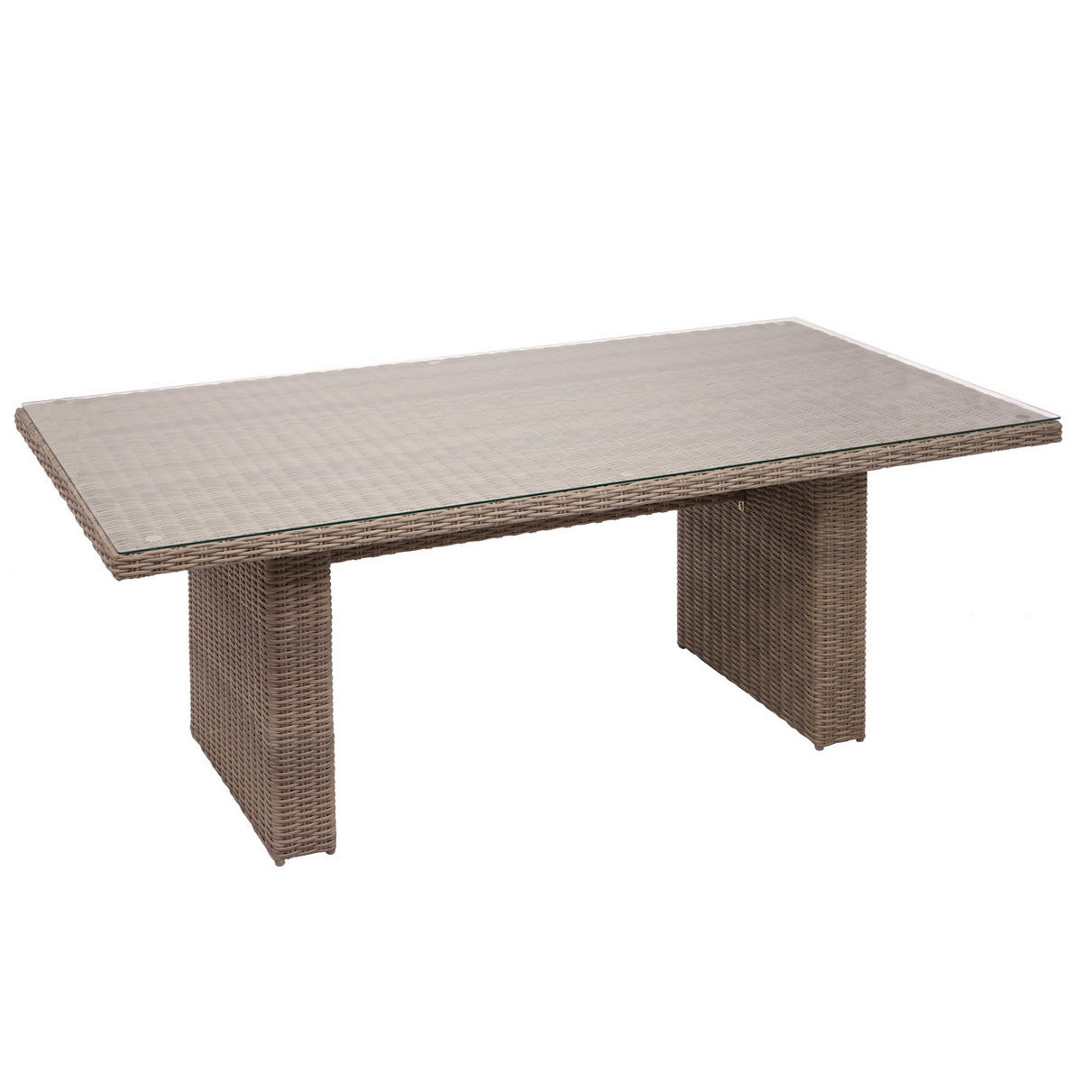 POLY-RATTAN GARNITUR Beige - Beige, Kunststoff - MCW