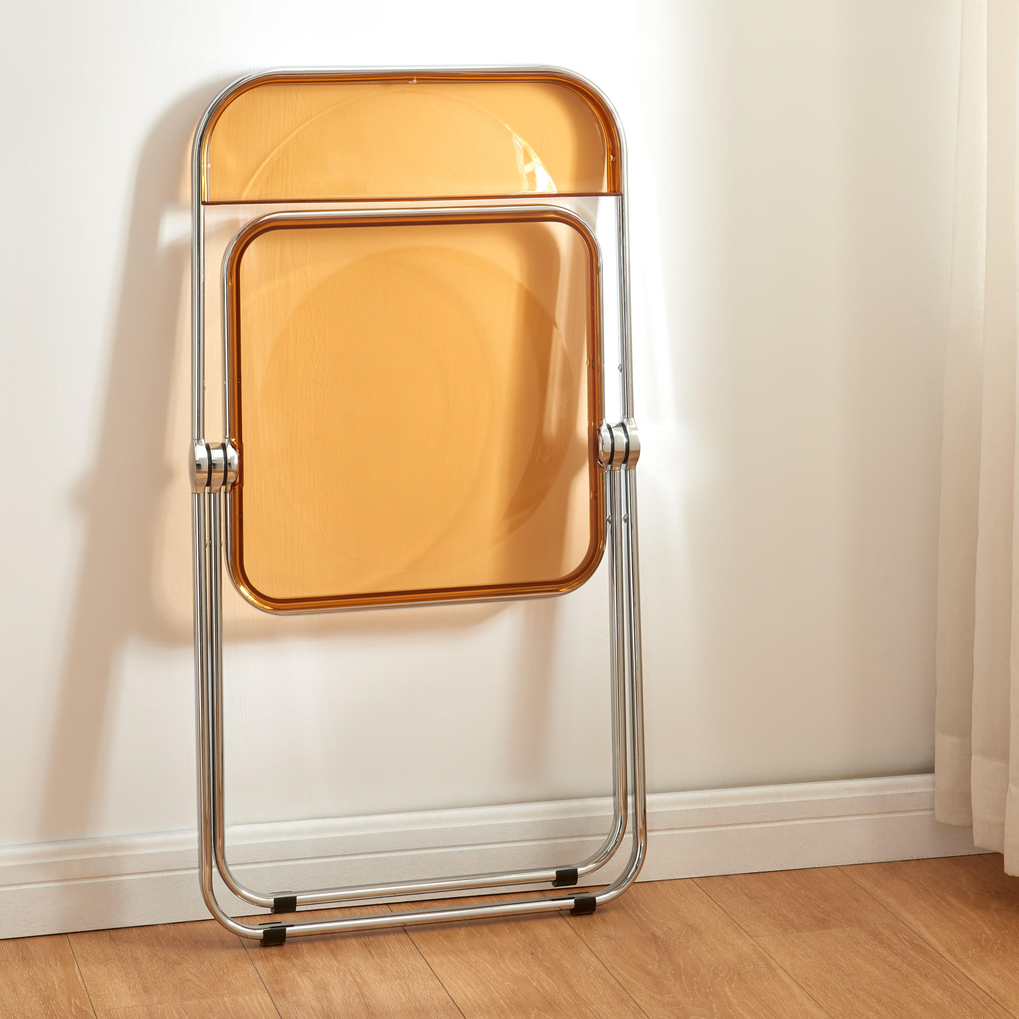KLAPPSTUHL-SET Pornainen 2 TLG. - Orange, Kunststoff/Metall (46/74/47cm) - [en.casa]