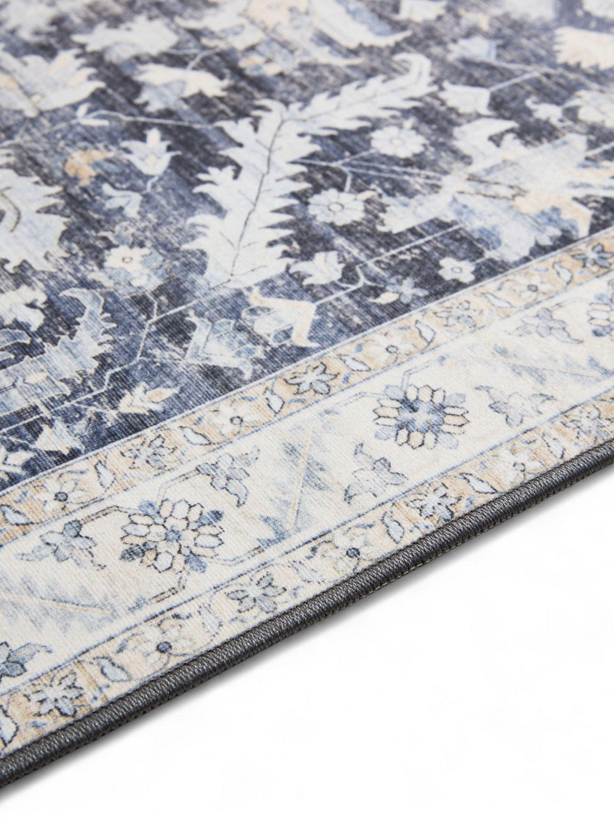 VINTAGE-TEPPICH George waschbar 300x400 cm - Blau, Kunststoff (300/400cm) - benuta