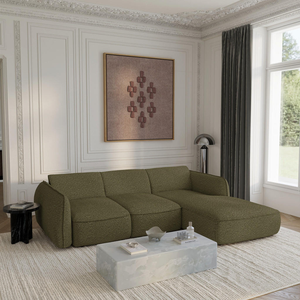 Thumbnail - Sia Home Ecksofa, Olivgrün, Textil, 4-Sitzer, L-Form, 274x174 cm, Wohnzimmer, Sofas & Couches, Wohnlandschaften, Ecksofa...