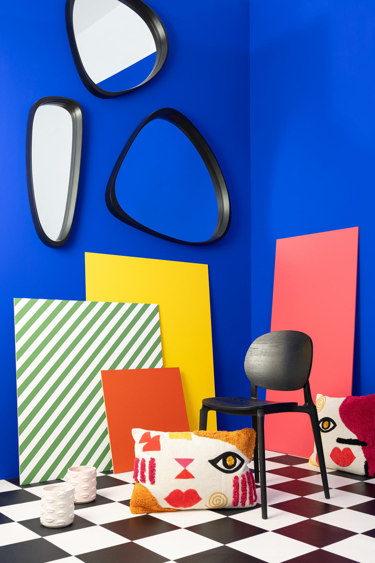 BLUMENTOPF KUSS - Töpferei - Rosa - 2er set - Ø 14 cm - Pink, Keramik (14/14.5cm) - J-Line