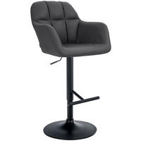 BARHOCKER Lederlook schwarz - Schwarz, Textil (57/97/59cm) - CLP