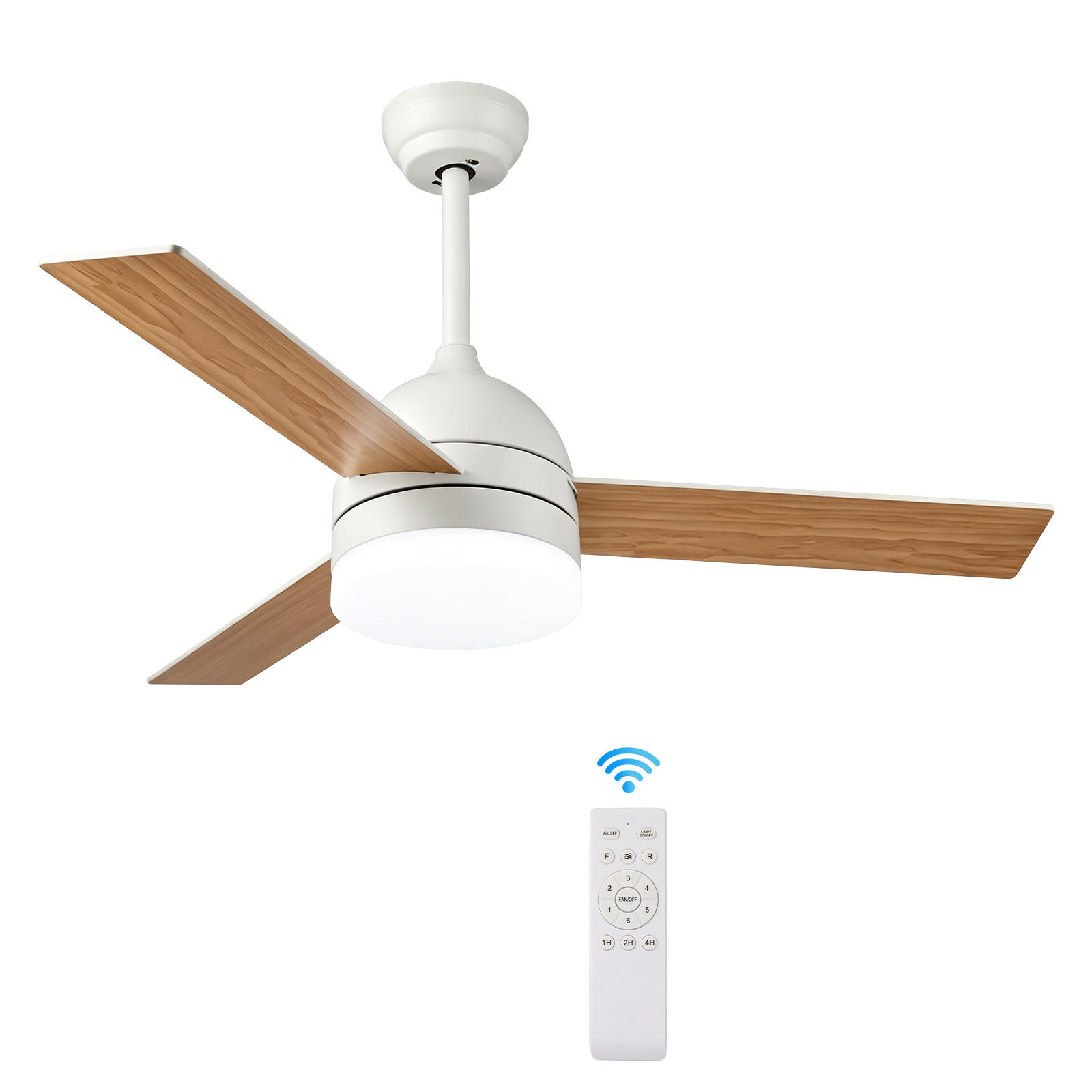 DECKENVENTILATOR FA1031 mit Leuchte CCT - Weiß, Kunststoff (58.5/27/27cm) - LOVHAUS