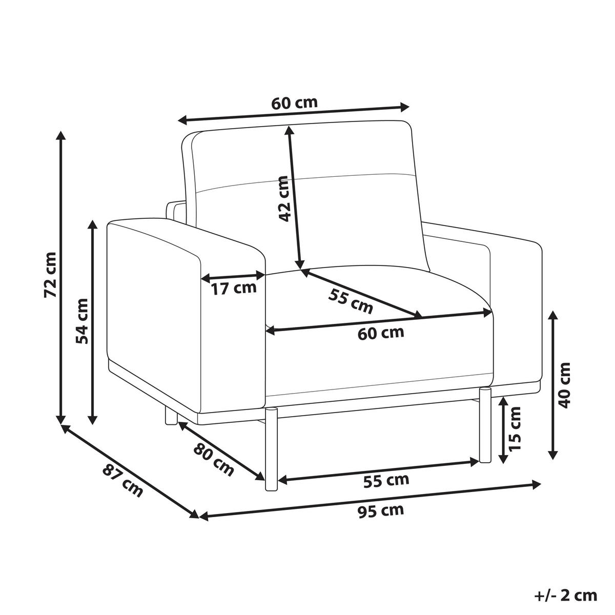 SESSEL Kunstleder Braun Sovik - Braun, Kunststoff/Metall (95/72/87cm) - Beliani