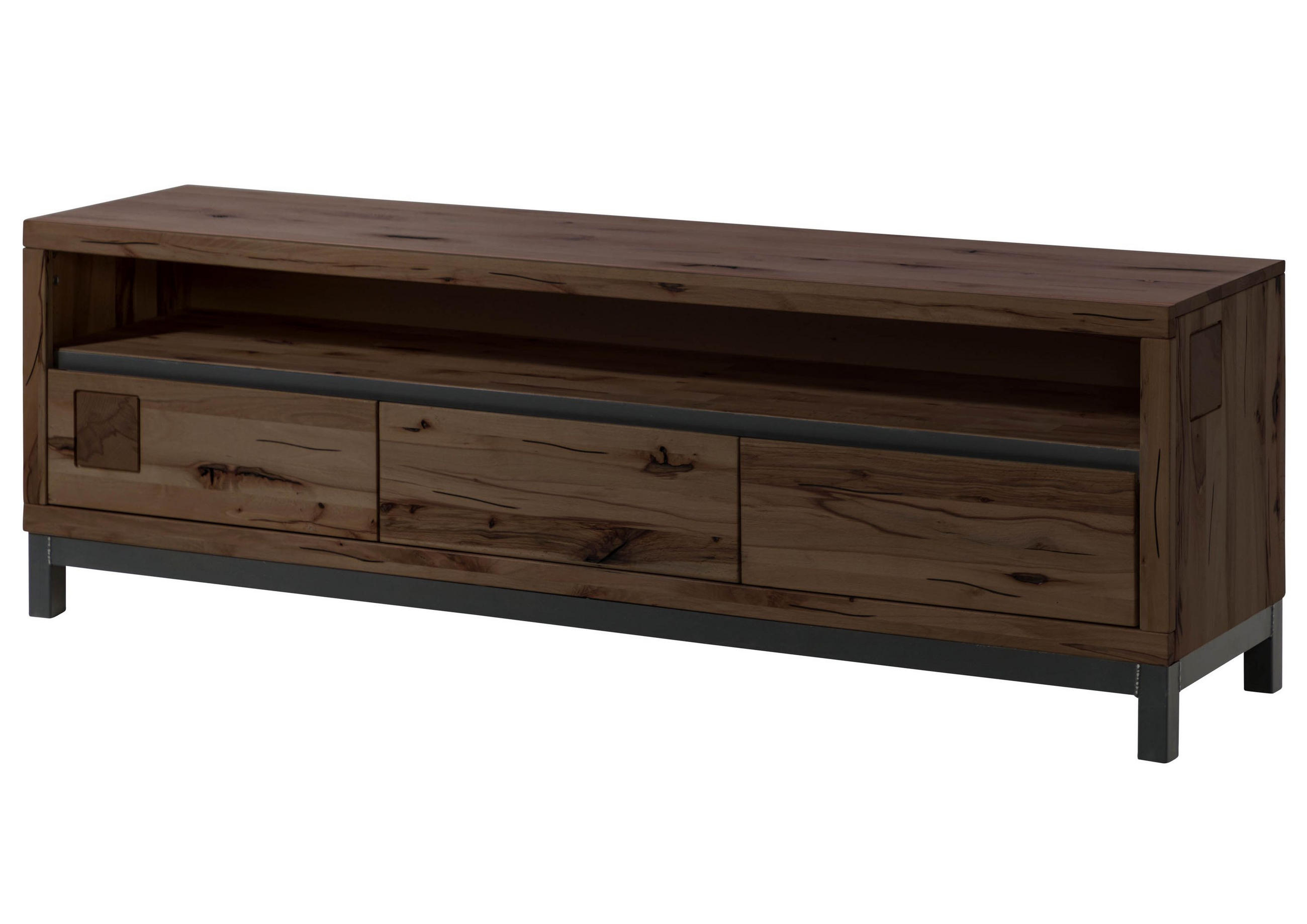 TV-BOARD Kernbuche 170x40x56 tabacco braun geölt VILLANDERS #214 - Braun, Holz (170/56/40cm) - Massivmoebel24