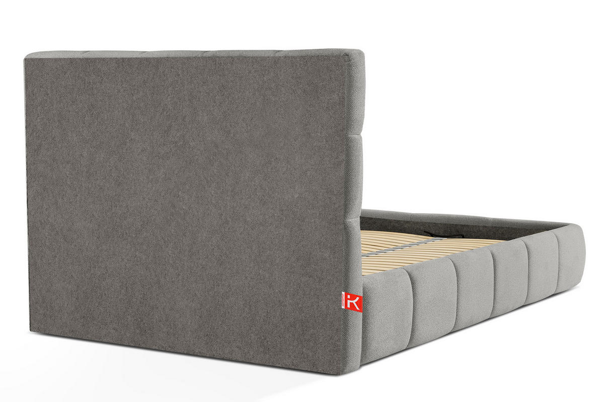 POLSTERBETT ALTOS Bouclé, grau - Grau, Holz/Holzwerkstoff (160/200cm) - KONSIMO®
