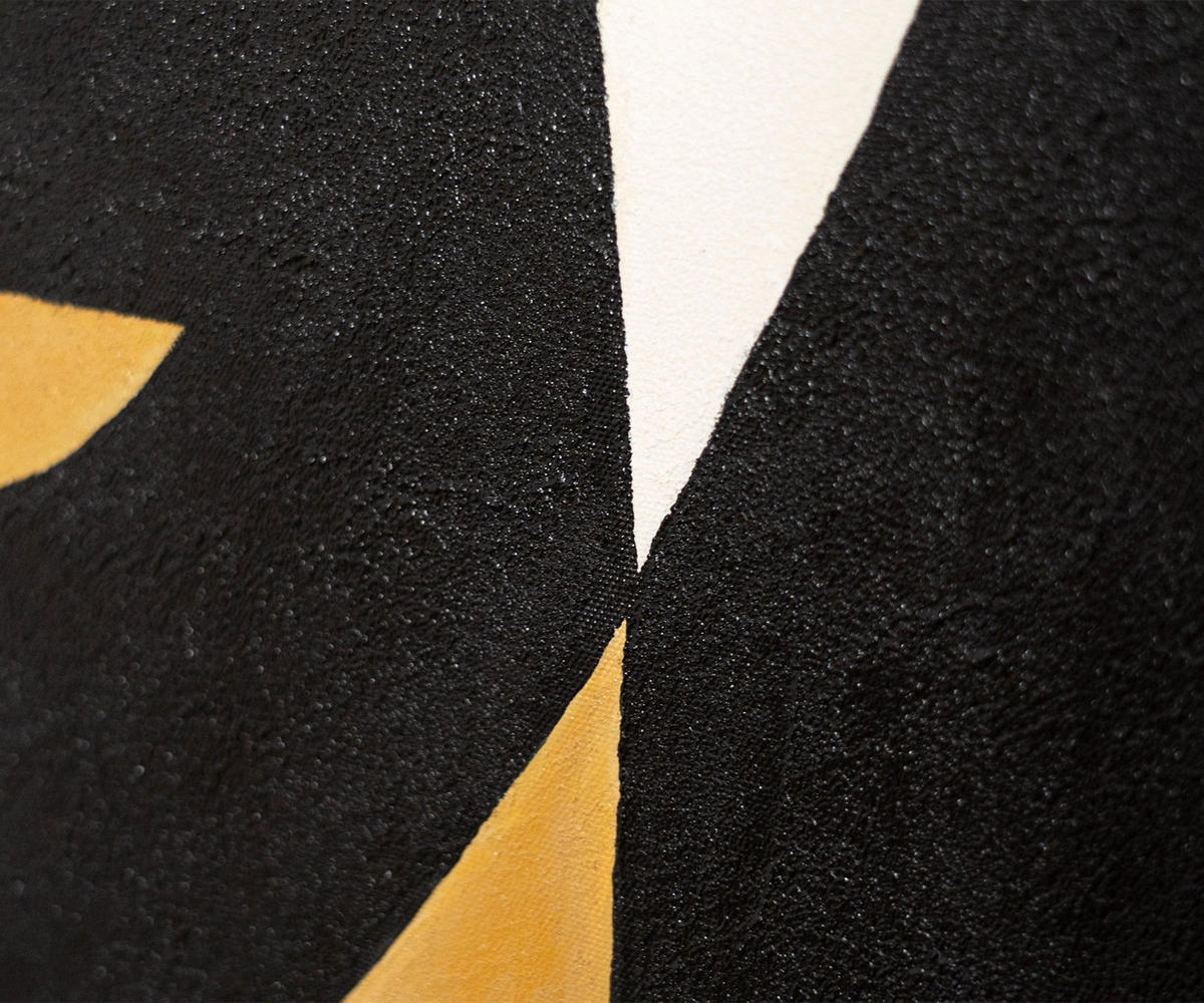 GEMÄLDE Geometrie des Gesichts Schattenfugenrahmen Schwarz 120x80 cm - Schwarz, Holz (120/80cm) - YS-art gallery