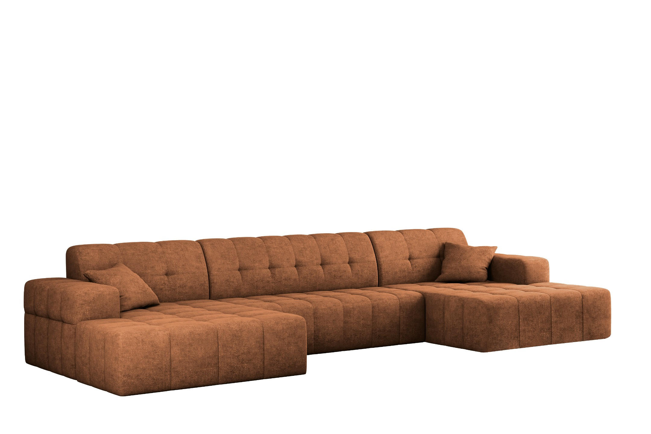 ECKSOFA U-form NIMES Stoff Perfect Harmony Kupfer - Kupferfarben, Holz/Kunststoff (168/350cm) - Kaiser Möbel