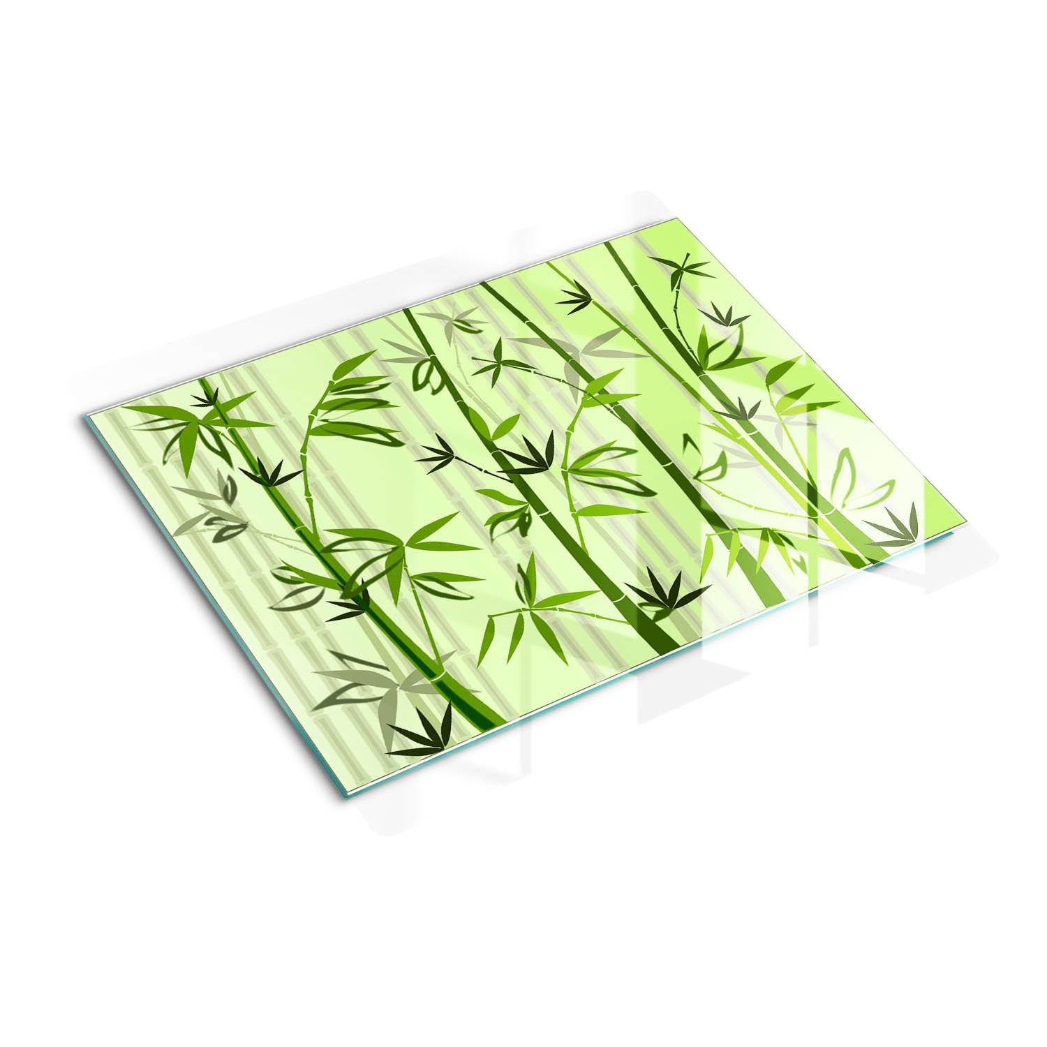 GLASPLATTE 60x52 cm Bambus - Grün, Glas (60/0.4/52cm) - TULUP