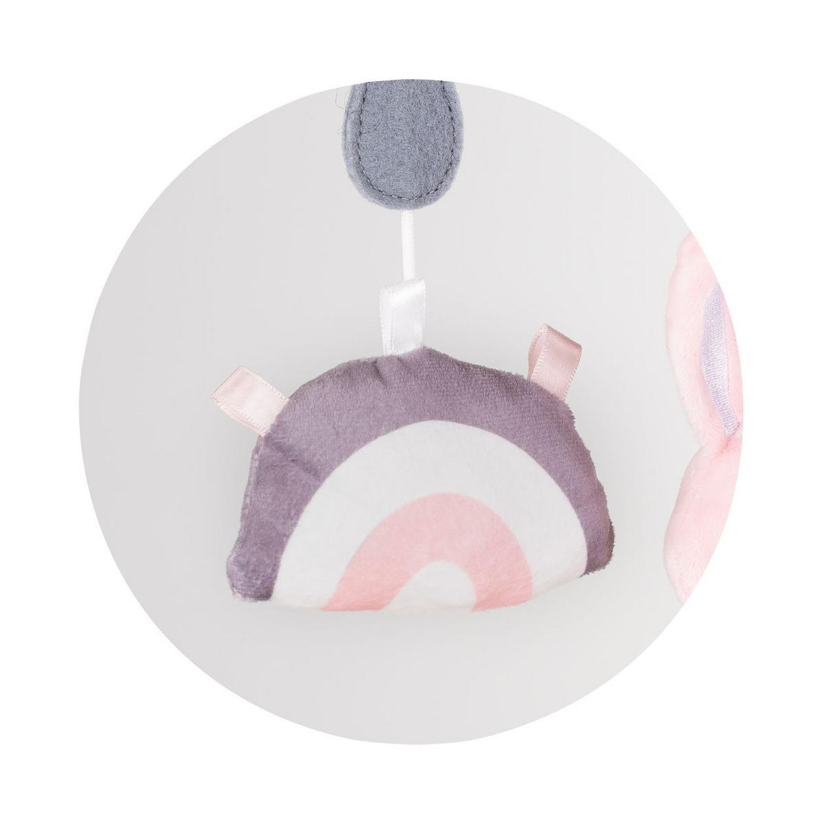 MUSIKMOBILE sleeping Rabbit rosa Lautstärkeregelung, Melodien, Regenbogen, 360° Drehung, ab Geburt - Rosa, Kunststoff (38/61/22cm) - Chipolino