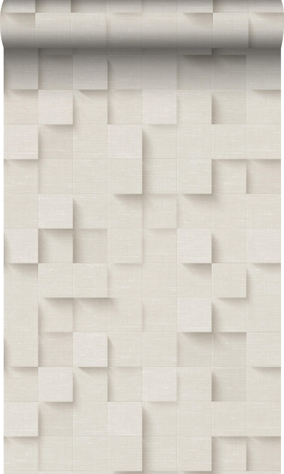 TAPETE 3D-Würfel 50 x 900 cm - Beige, Papier (50/900cm) - Origin Wallcoverings