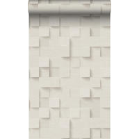 TAPETE 3D-Würfel 50 x 900 cm - Beige, Papier (50/900cm) - Origin Wallcoverings