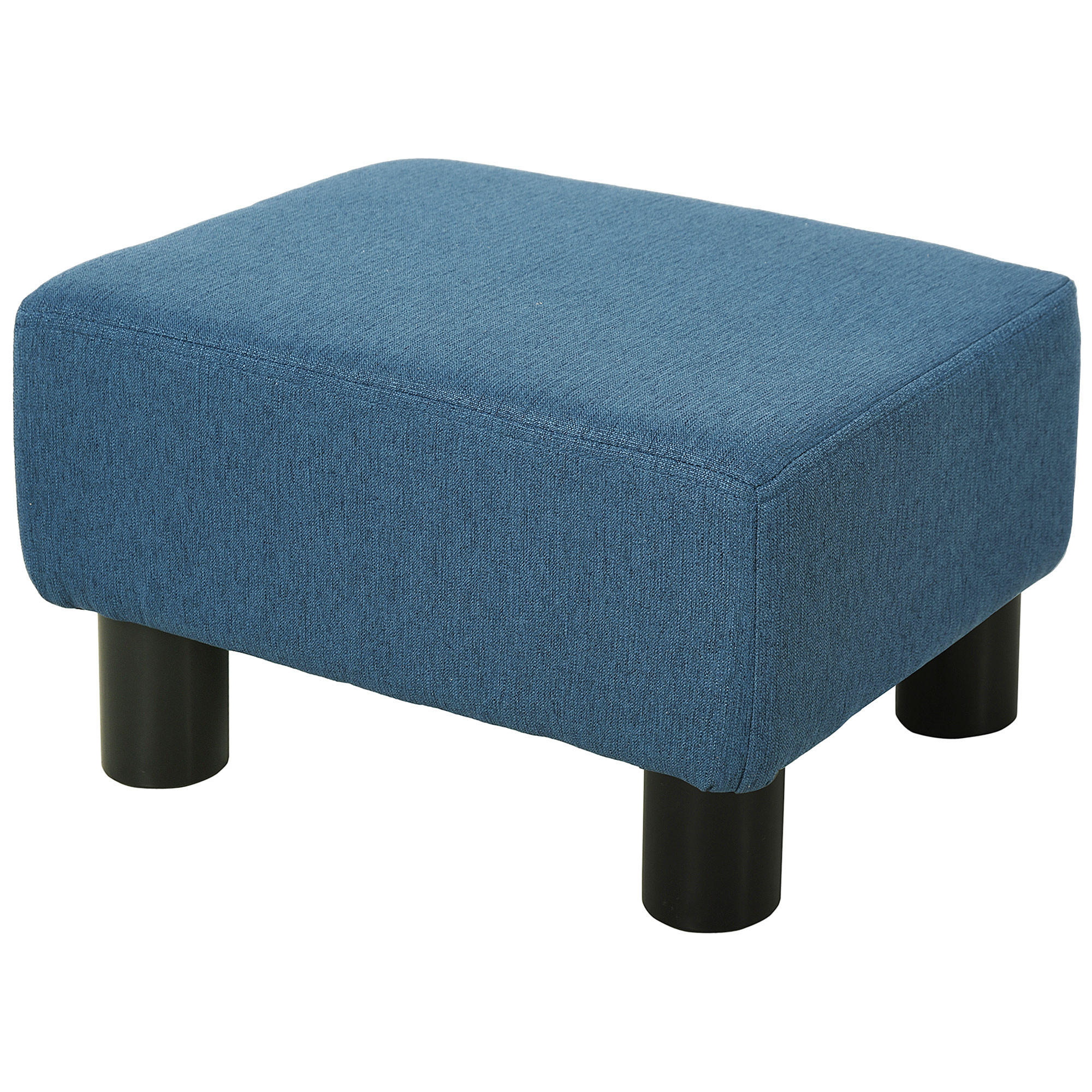 POUF DE-16384 gepolstert mit Leinenbezug Dunkelblau - Blau, Textil (30/24/40cm) - ComfortXL