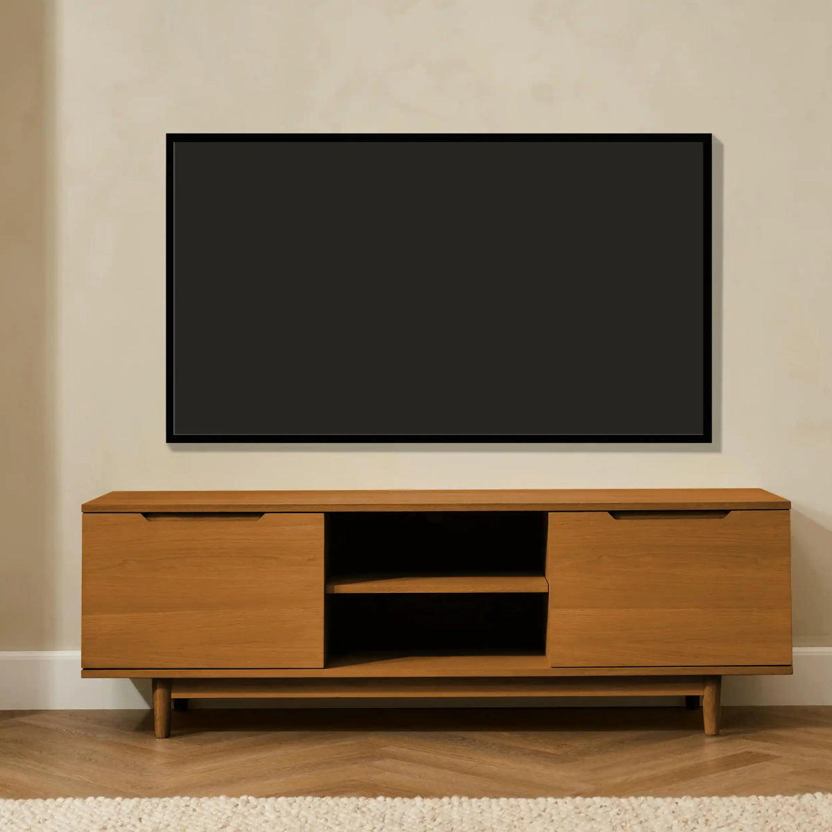 TV-ELEMENT Wildeiche - Honigeiche/Eichefarben, Holz/Holzwerkstoff (160/53/45cm) - Furnhouse