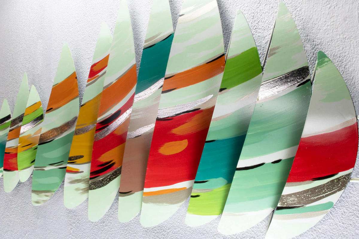 WANDDEKO Bunt 150/50 cm - Multicolor, Metall (2.2/50/6cm) - KUNSTLOFT